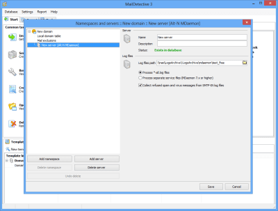 Capture d'écran de l'application MailDetective for Exchange Server - #3