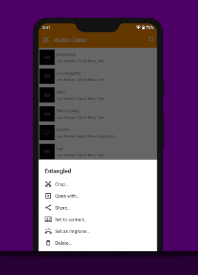 Capture d'écran de l'application AIMP : Ciseaux audio - #3