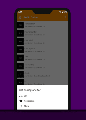 Capture d'écran de l'application AIMP : Ciseaux audio - #4