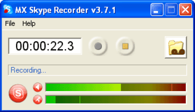 Capture d'écran de l'application MX Skype Recorder - #3