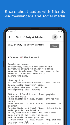 Capture d'écran de l'application Oiynsoft Cheats - #5