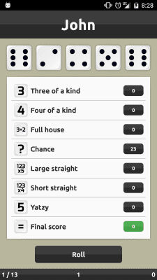 Capture d'écran de l'application Yatzy - #3