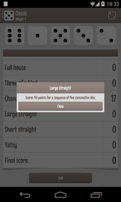 Capture d'écran de l'application Yatzy (dice game) - #4