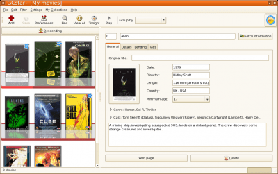 Capture d'écran de l'application GCstar - #3