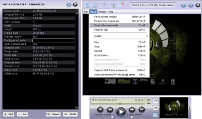 Capture d'écran de l'application SWF &amp; FLV Player (duplicate) - #3