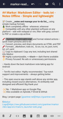 Capture d'écran de l'application Markor: Markdown Editor - #3