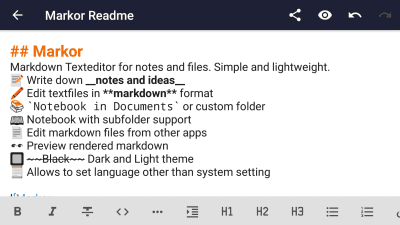 Capture d'écran de l'application Markor: Markdown Editor - #9