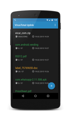 Capture d'écran de l'application VirusTotal Uplink - #1