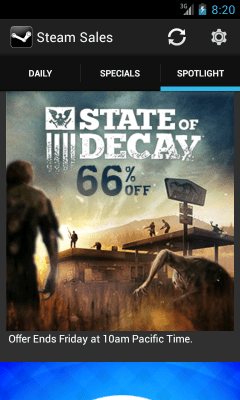 Capture d'écran de l'application Steam Sales - #4