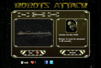 Capture d'écran de l'application L'attaque des Robots 3D tireur - #2