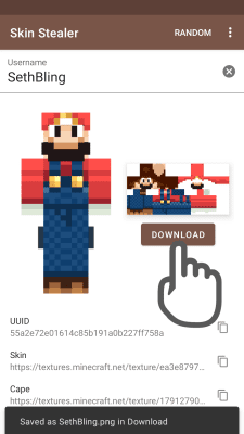 Capture d'écran de l'application Skin Stealer for Minecraft - #3
