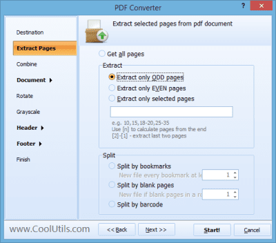 Capture d'écran de l'application CoolUtils PDF Splitter - #1