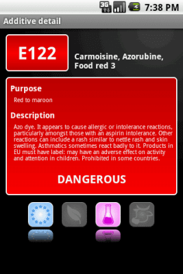 Capture d'écran de l'application E-inspect Food additives - #1