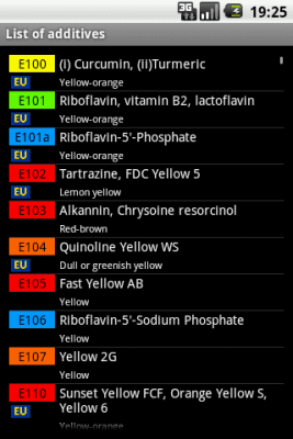 Capture d'écran de l'application E-inspect Food additives - #2