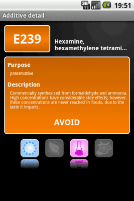 Capture d'écran de l'application E-inspect Food additives - #5