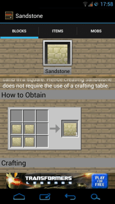 Capture d'écran de l'application Encyclopaedia Minecraftica - #4