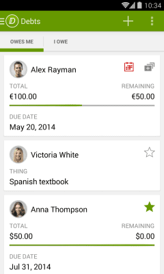 Capture d'écran de l'application Débiteurs - #7