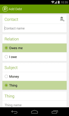 Capture d'écran de l'application Débiteurs - #9