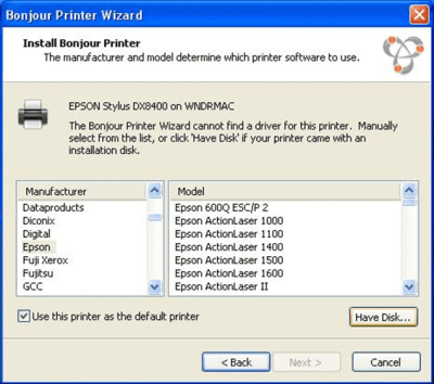 Capture d'écran de l'application Bonjour Print Services for Windows - #2