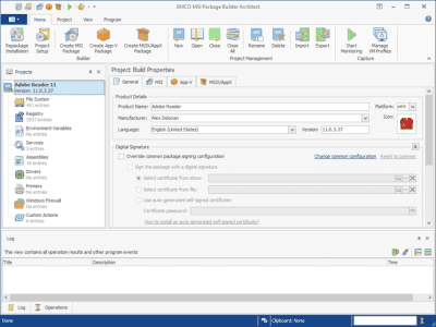 Capture d'écran de l'application EMCO MSI Package Builder - #2