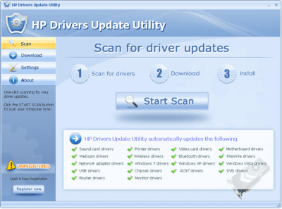 Capture d'écran de l'application HP Drivers Update Utility - #2