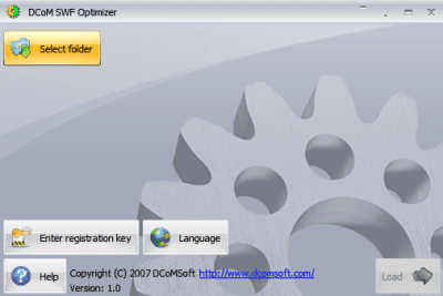 Capture d'écran de l'application DCoM SWF Optimizer - #1