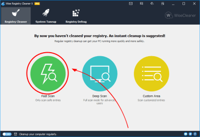 Capture d'écran de l'application Wise Registry Cleaner - #1