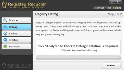Capture d'écran de l'application Registry Recycler - #2