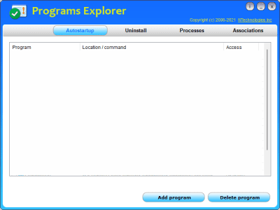 Capture d'écran de l'application Programs Explorer - #1