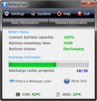 Capture d'écran de l'application BatteryCare - #1