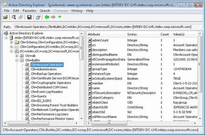 Capture d'écran de l'application Active Directory Explorer - #1