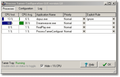 Capture d'écran de l'application Process Tamer - #1