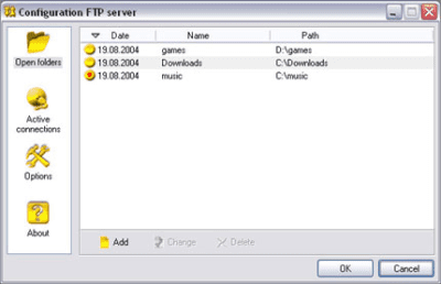 Capture d'écran de l'application Golden FTP server - #1