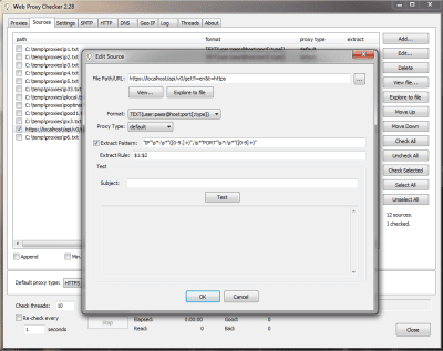 Capture d'écran de l'application Web Proxy Checker - #2