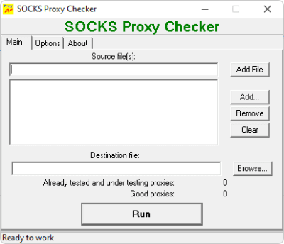 Capture d'écran de l'application SOCKS Proxy Checker - #1