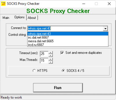 Capture d'écran de l'application SOCKS Proxy Checker - #3