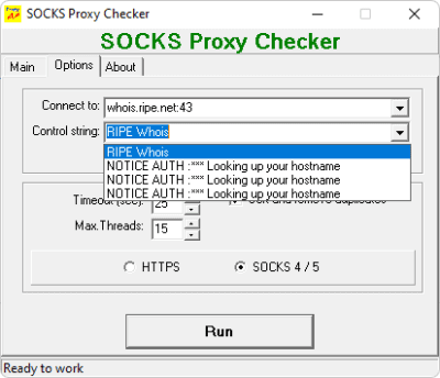 Capture d'écran de l'application SOCKS Proxy Checker - #4