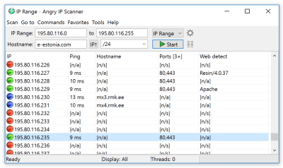 Capture d'écran de l'application Angry IP Scanner - #1