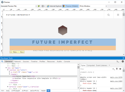 Capture d'écran de l'application Rapid CSS - #7