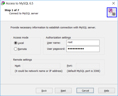 Capture d'écran de l'application Access-to-Mysql - #2