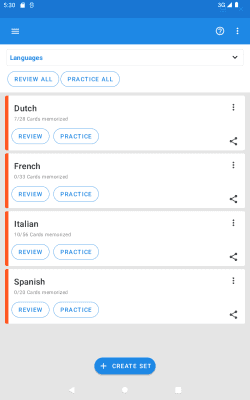 Capture d'écran de l'application Flashcards - #6