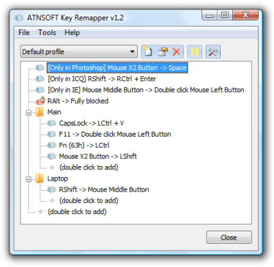 Capture d'écran de l'application ATNSoft Key Remapper - #1