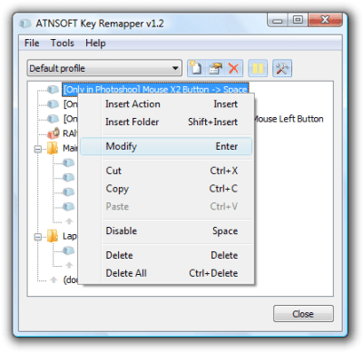Capture d'écran de l'application ATNSoft Key Remapper - #2