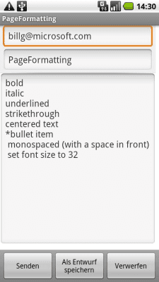 Capture d'écran de l'application Styled WikiNotes - #2