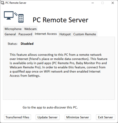 Capture d'écran de l'application PC Remote - #2