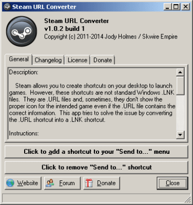 Capture d'écran de l'application Steam URL Converter - #2