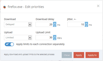 Capture d'écran de l'application NetBalancer - #4