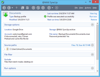Capture d'écran de l'application @MAX SyncUp - #3