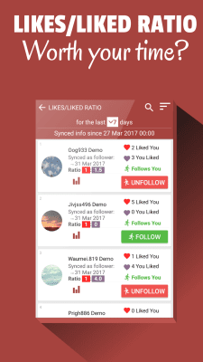 Capture d'écran de l'application Follower Stats for Instagram - #3