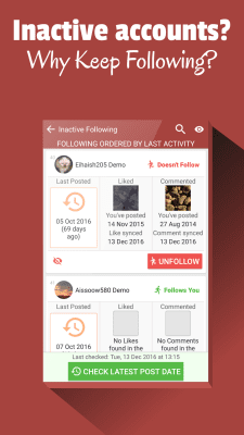 Capture d'écran de l'application Follower Stats for Instagram - #7
